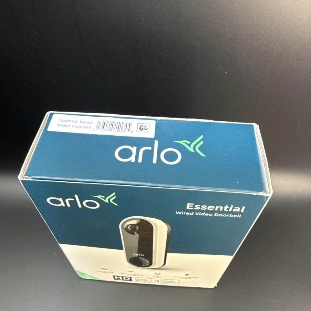 Arlo Essential Wired HD Video Doorbell Security Camera - 2 Way Audio AVD1001